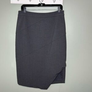 Women's Halogen grey asymmetrical tube skirt 12